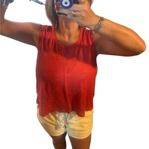 A.L.C. Vibrant Red/Orange Tank Top